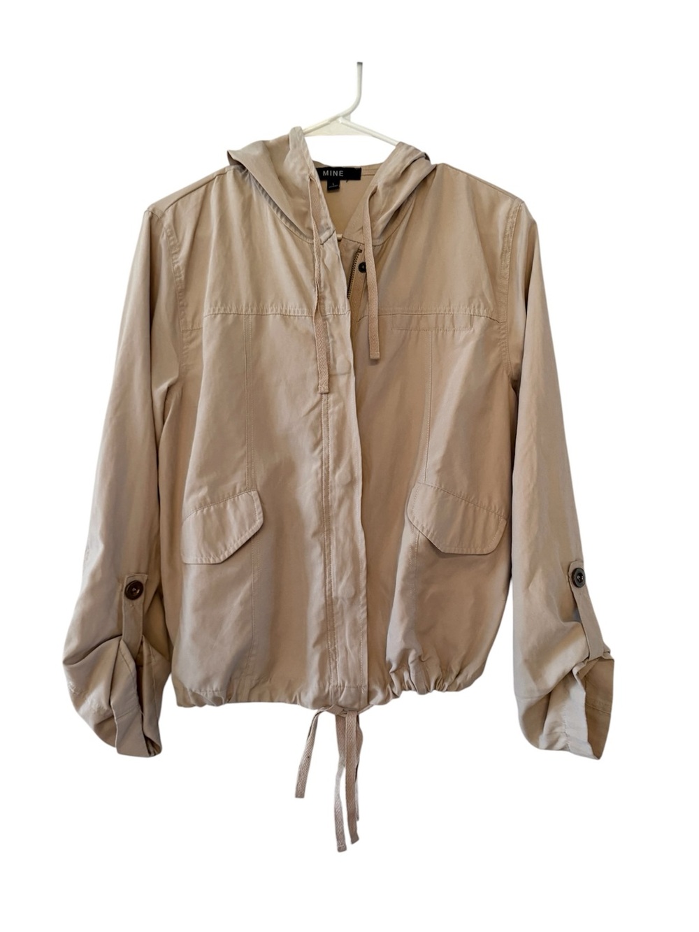 MINE Women's Lightweight Hooded Jacket - Beige